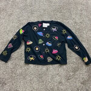 Michael Simon sweater womens S jacket Cardigan‎ Statement bold summer